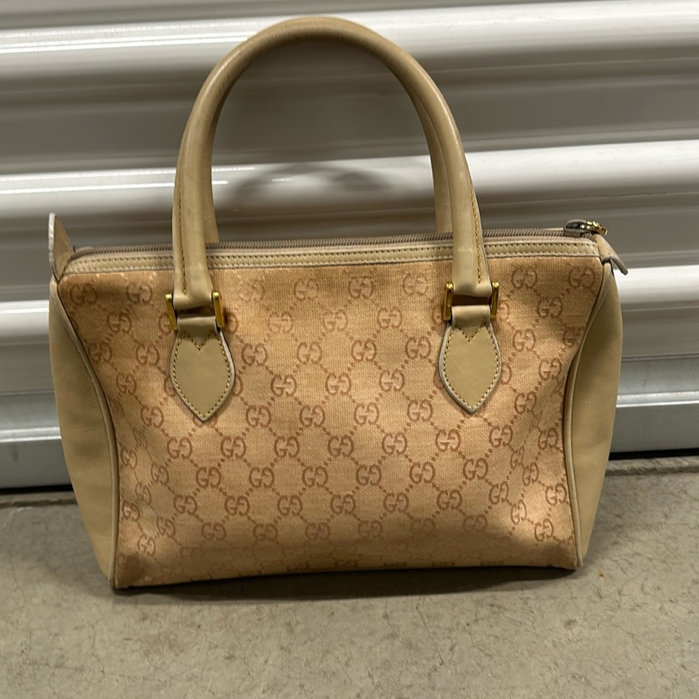 Vintage Gucci light beige monogram handbag - Picture 4 of 16